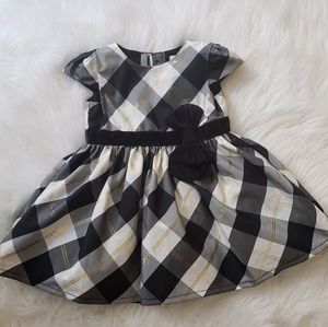 Black & white plaid baby dress